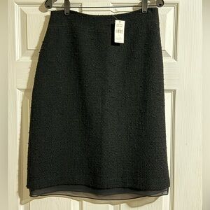 Banana Republic Black Wool Pencil Skirt - Size 8 - NWT
